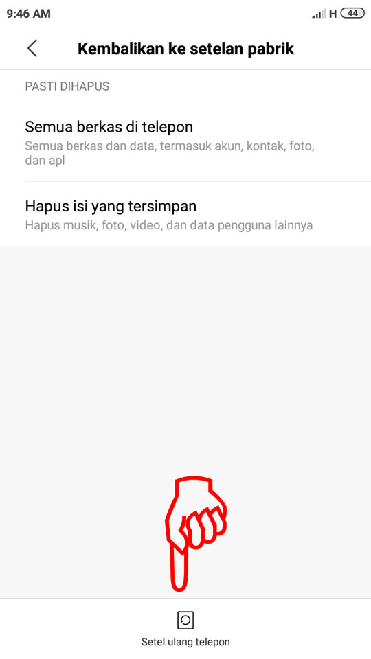 Cara Reset HP Xiaomi Instal Ulang Untuk Semua Tipe