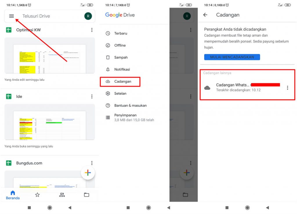 Cara Melihat Backup WhatsApp di Google Drive