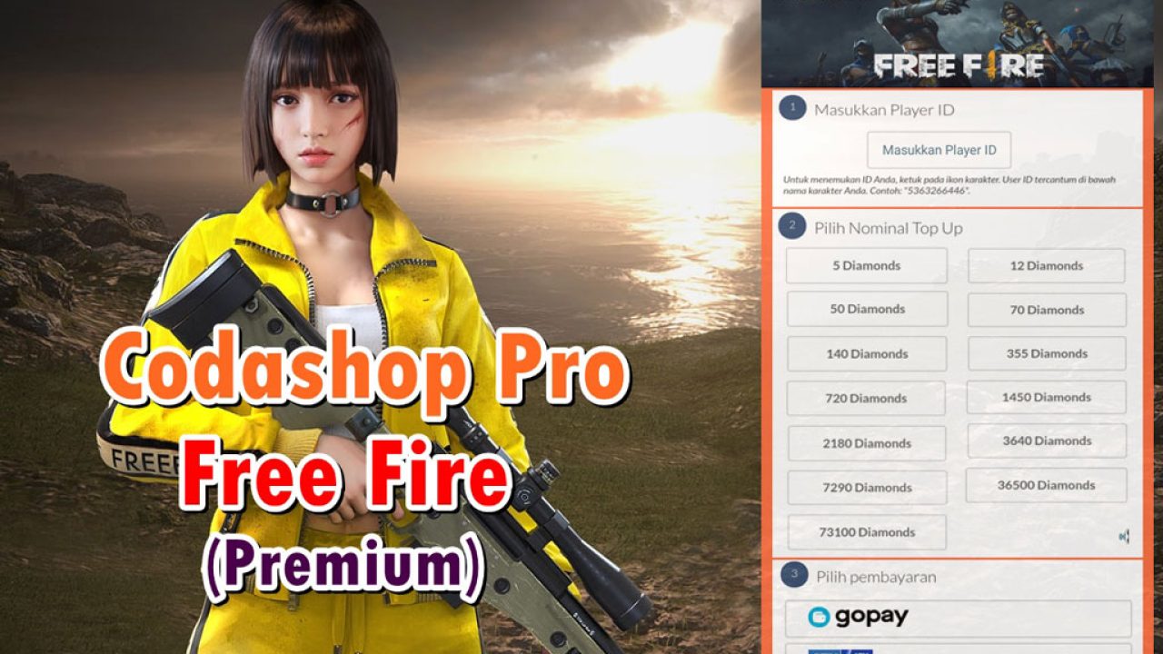 Codashop Pro FF Apk (Premium) Top Up Diamond Free Fire