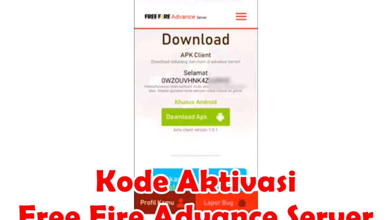 Kode Aktivasi Free Fire Advance Server untuk yang Belum Dapat