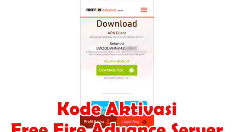 Kode Aktivasi Free Fire Advance Server