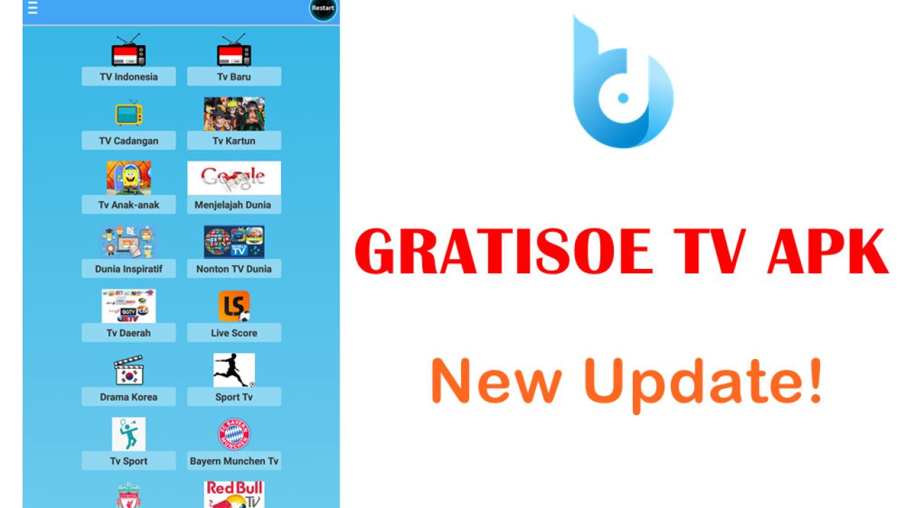 Gratisoe TV Apk Nonton Live Streaming Bola Gratis