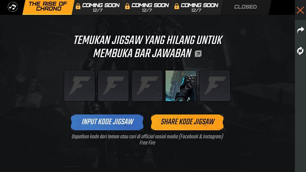 Kode Jigsaw FF