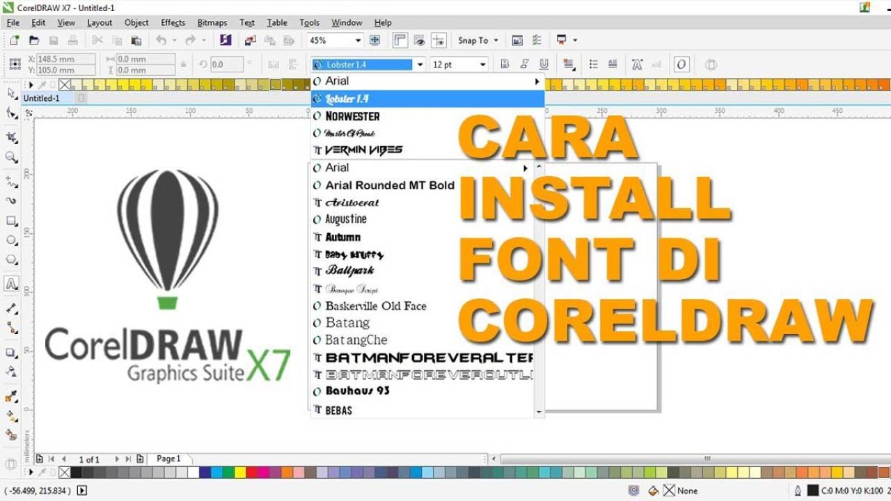 3 Cara Instal atau Menambahkan Font di CorelDRAW Mudah