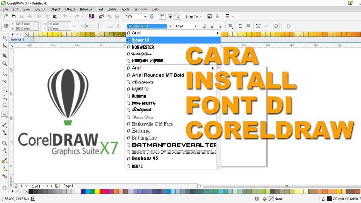 Cara Instal atau Menambahkan Font di CorelDRAW