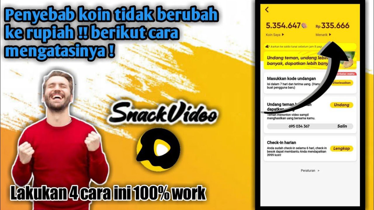 Kenapa Koin Snack Video Tidak Berubah ke Rupiah? Lakukan ini