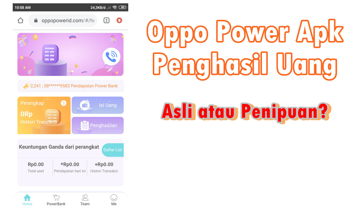 Oppo Power Apk Penghasil Uang
