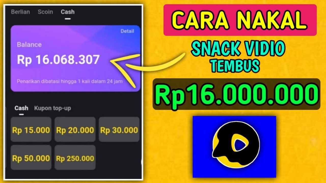 Cara Nuyul Snack Video Paling Gampang 100% Berhasil