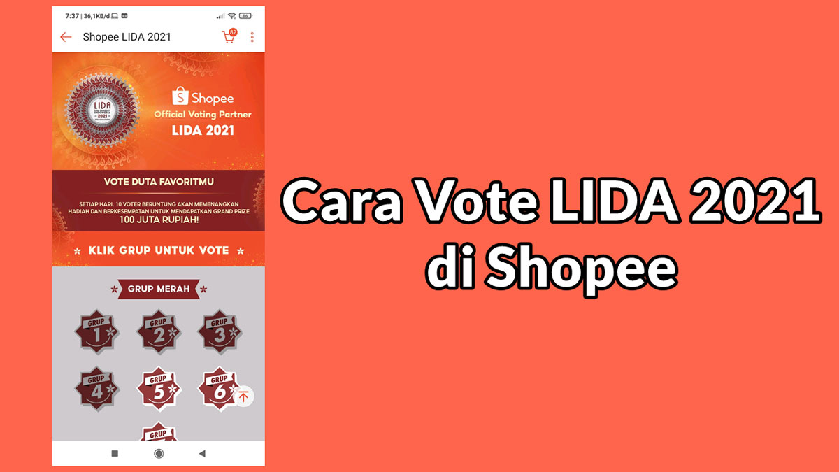 Cara Vote LIDA 2021 di Shopee