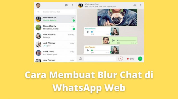 Cara Membuat Blur Chat di WhatsApp Web
