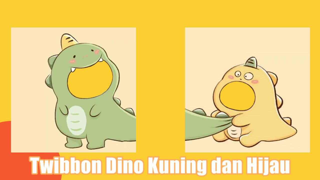 Link Twibbon Dino Kuning dan Hijau Couple Viral di TikTok