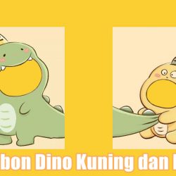 Twibbon Dino Kuning dan Hijau