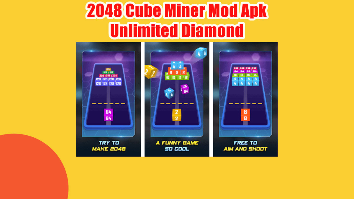 2048 Cube Miner Mod Apk Unlimited Diamond
