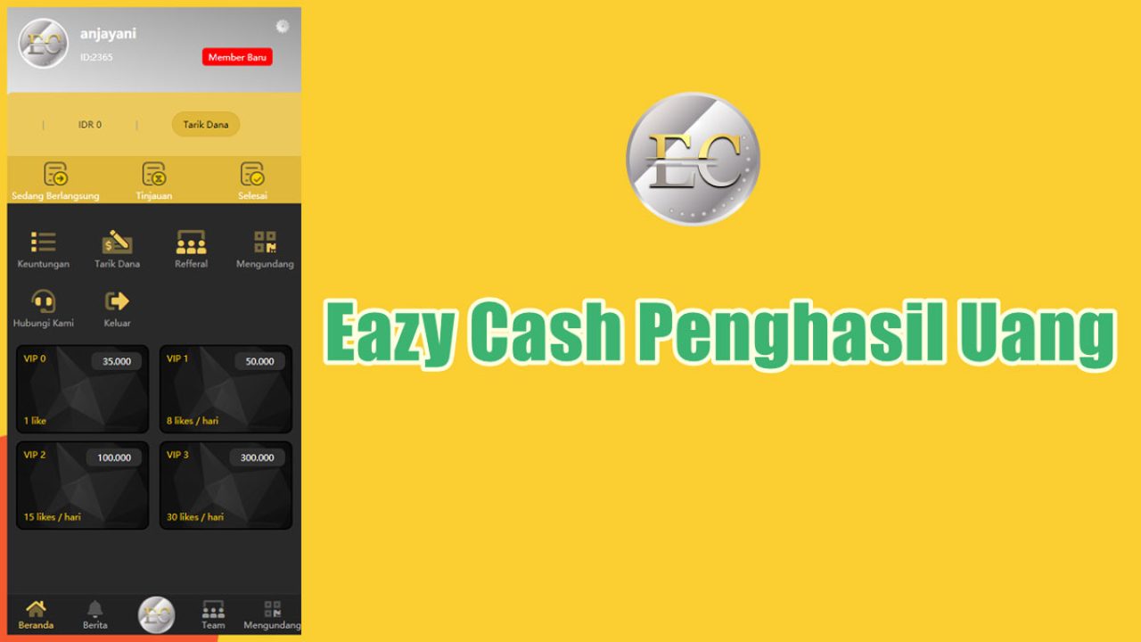 Aplikasi Eazy Cash Penghasil Uang Aman Atau Penipuan?
