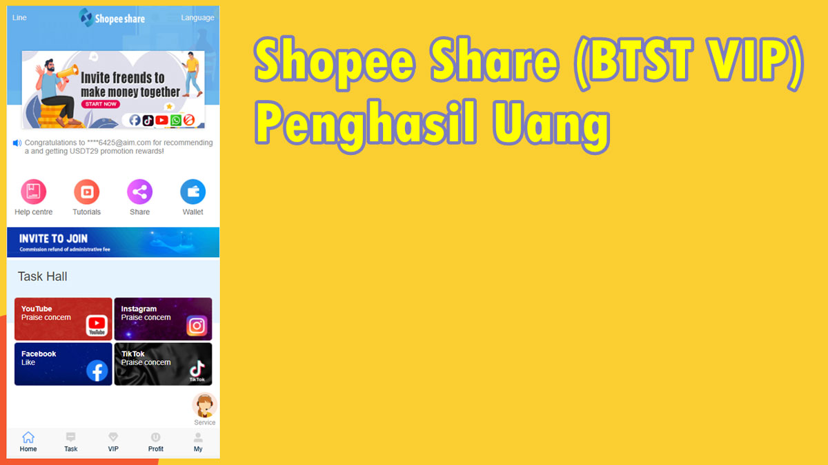 Shopee Share (BTST VIP) Penghasil Uang
