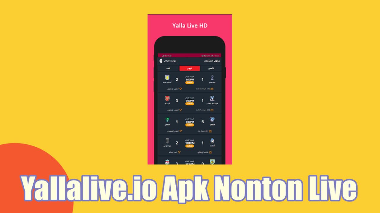 Yallalive.io Apk Nonton Live Streaming Bola Gratis No Buffering