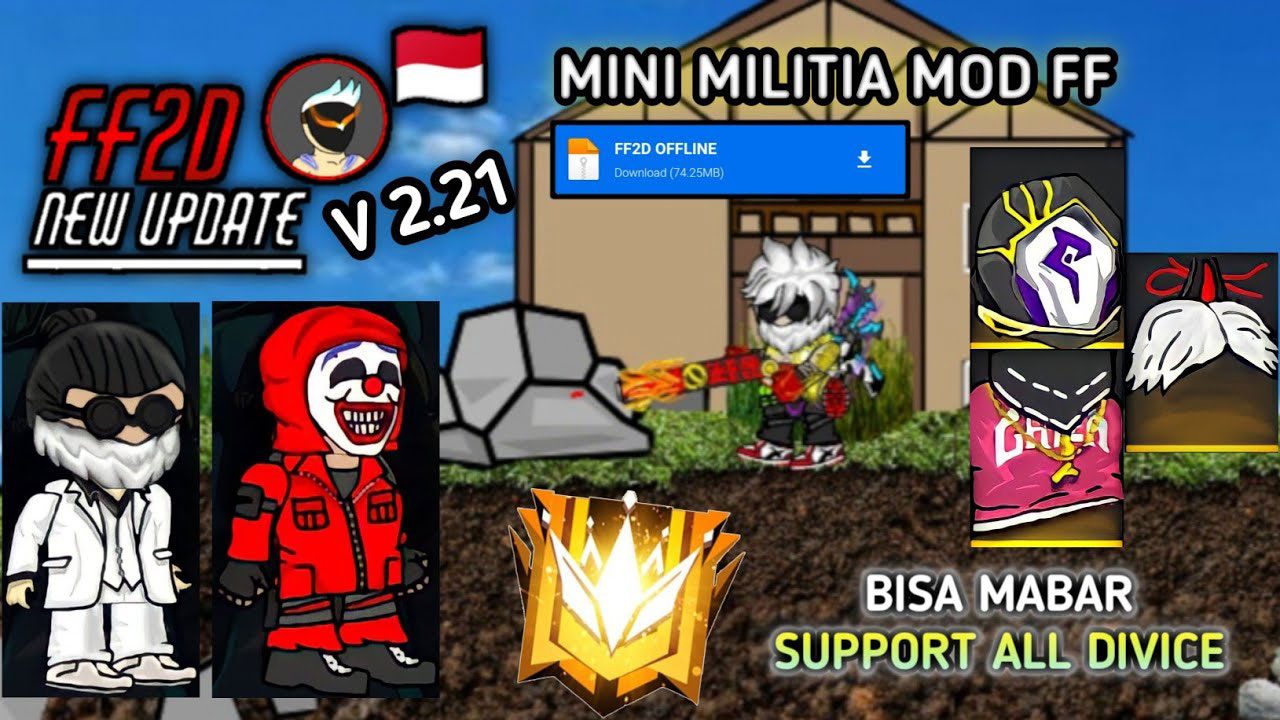 Mini Militia 2D FF Mod Apk Versi Terbaru 2022 Download Gratis