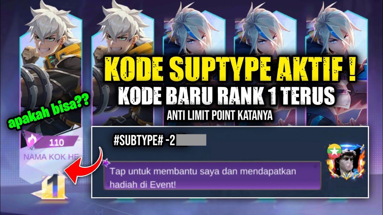 Kode Cheat Subtype ML 2022 Bug 100% Work