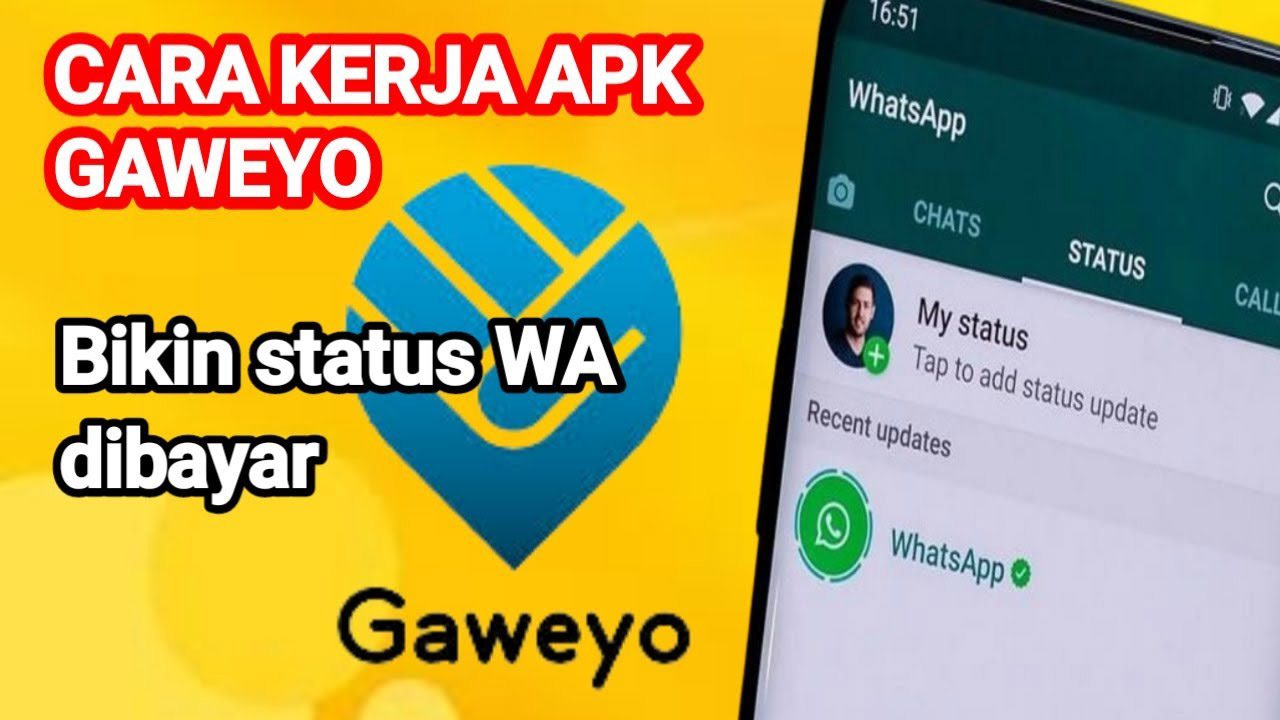 Gaweyo Apk Penghasil Uang, Update Status WA Dapat Duit