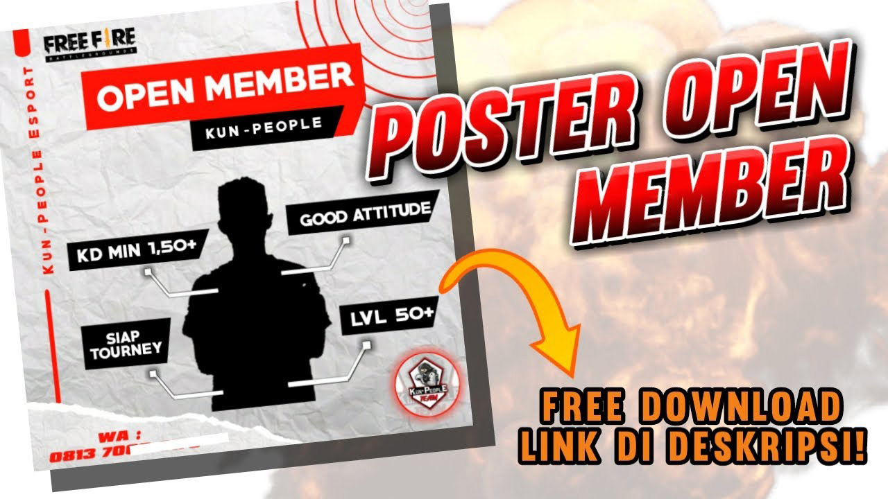 Contoh Poster Open Member Guild FF