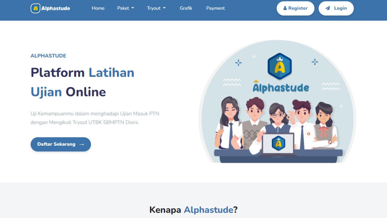 Website Alphastude com Try Out UTBK Gratis, Aman Digunakan?