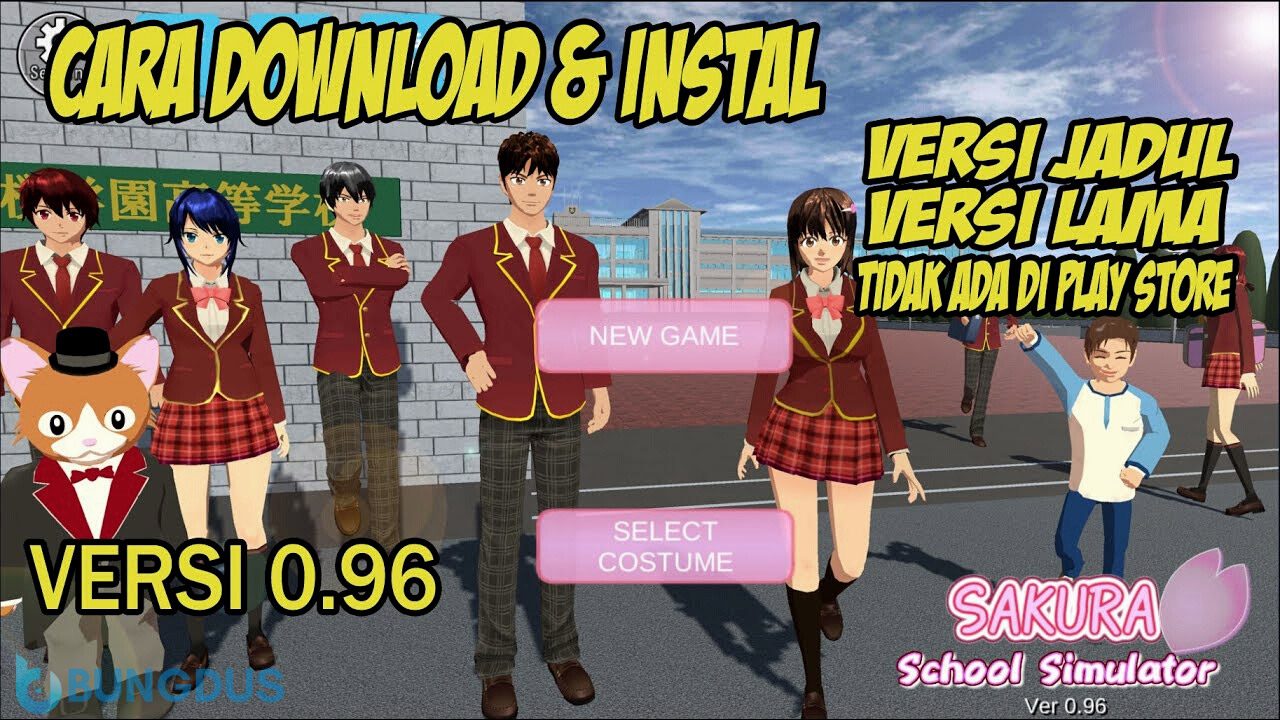 Cara Download Sakura School Simulator 0.96 Apk