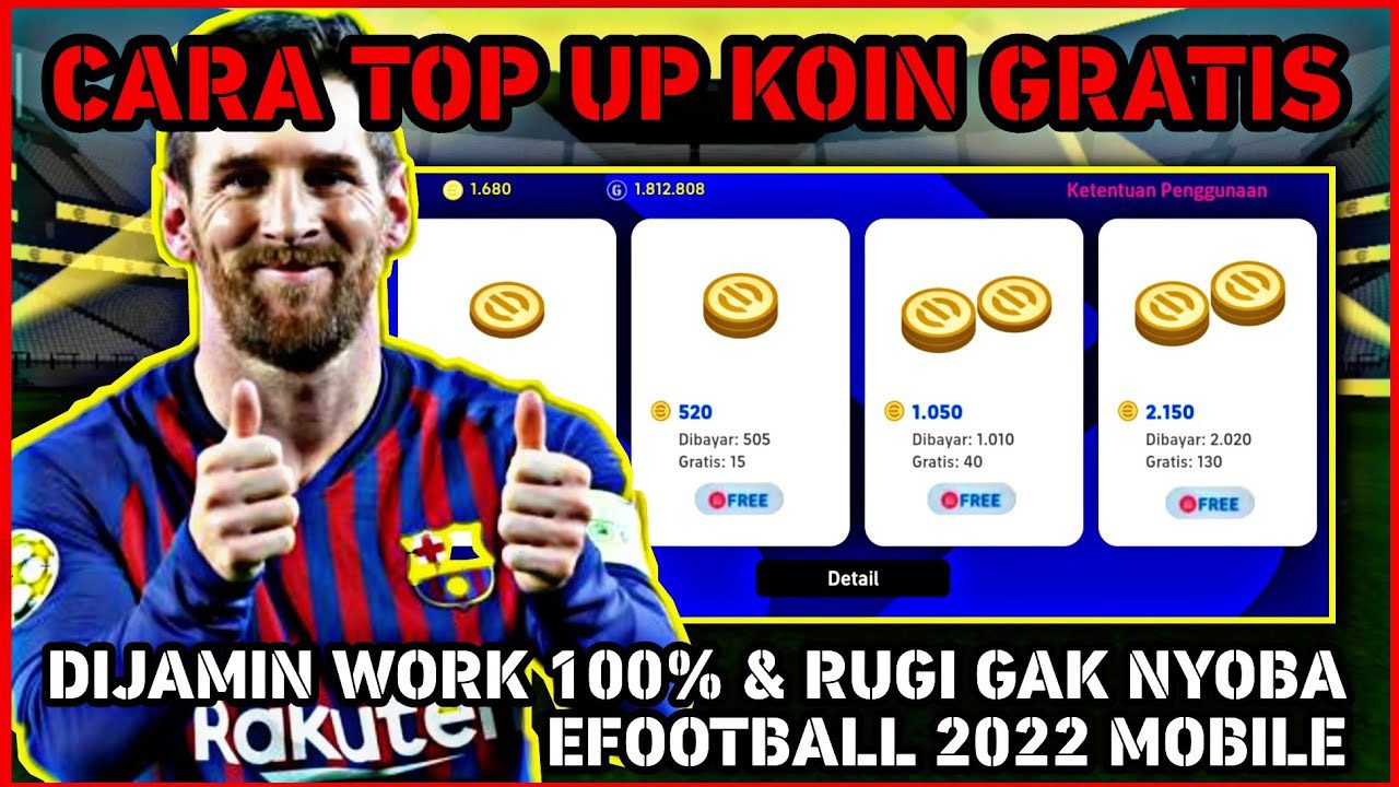 Cara Top Up Koin eFootball Terbaru 2022