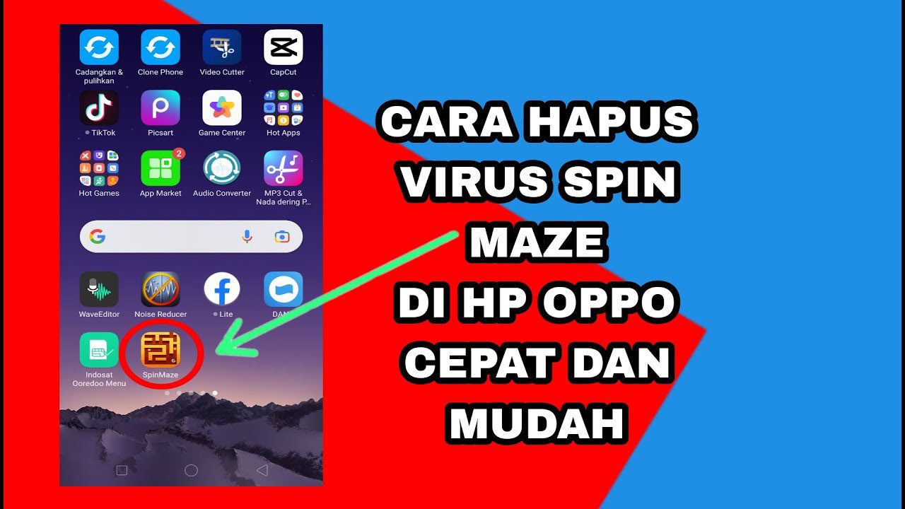 Cara Menghapus Aplikasi Spin Maze APK di HP Oppo