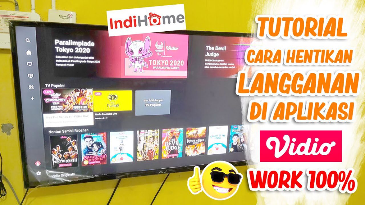 Cara Berhenti Langganan Vidio di IndiHome TV