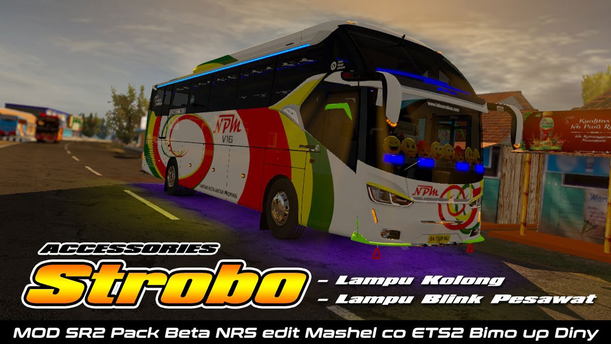 Mod Bussid Bus Legacy SR2 NRS Full Lampu Strobo